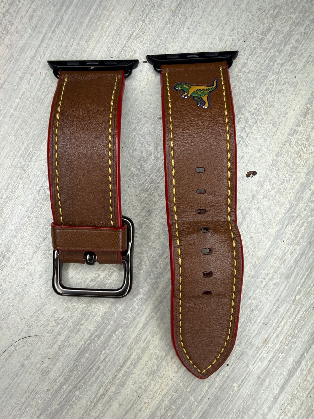 Rare Coach Rexy Brown Leather Apple Watch Band